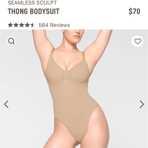 SKIMS SEAMLESS SCULPT THONG BODYSUIT | CLAY NWOT - Picture 1 of 5